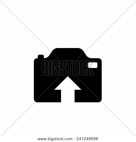 Upload Photo Vector Icon On White Background. Upload Photo Modern Icon For Graphic And Web Design. U