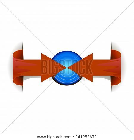 Arrow Red On White Background Over Button