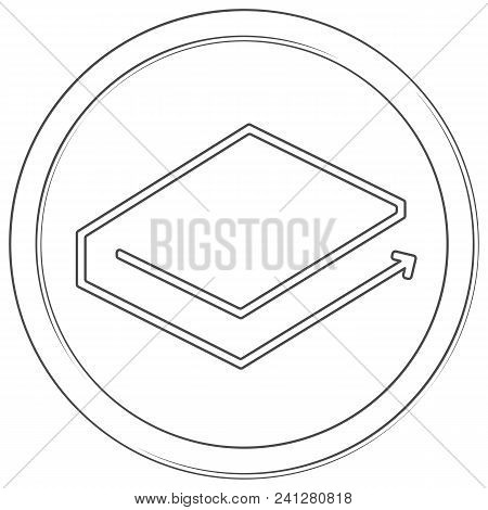 Lbry - Cryptocurrency Coin. Vector Thin Line Icon. Lineart Illustration On White Background. Interne