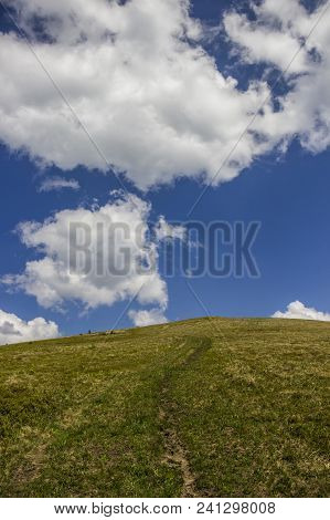 The Peak Of Carpathian Parashka Mountain, National Park Skolevski Beskidy, Lviv Region Of Western Uk