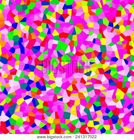 Motley Abstract Cheerful Multi Colored Colorful Polygonal Seamless Pattern