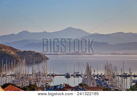 Beautiful Bay And Port Of Fethiye During Sunset, Turkey