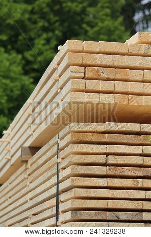 Stack Of New Wooden Studs