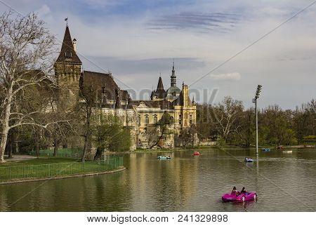 Historical Building In Budapest - Vajdahunyad Castle - Meseum Of Agriculture, In Main City Park With