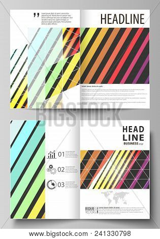 Business Templates For Bi Fold Brochure, Magazine, Flyer, Booklet Or Annual Report. Cover Design Tem