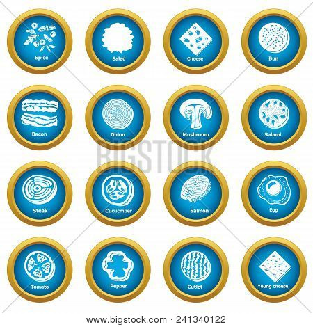 Slice Food Icons Set. Simple Illustration Of 16 Slice Food Vector Icons For Web