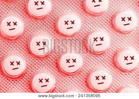 Dangerous Pills With Dead Face