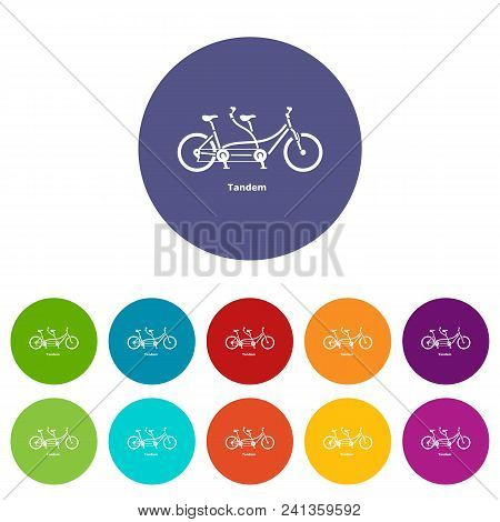 Tandem Bicycle Icon. Simple Illustration Of Tandem Bicycle Vector Icon For Web