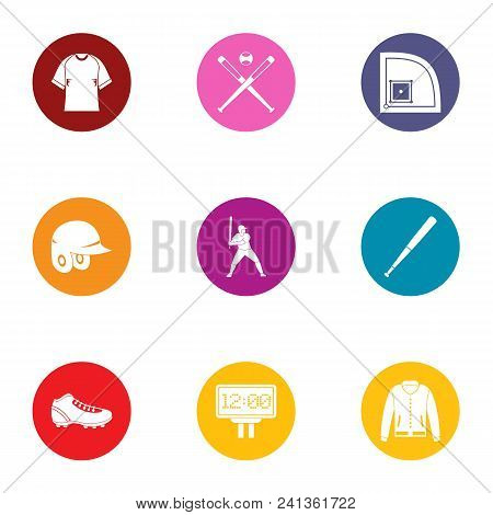 Sport Marathon Icons Set. Flat Set Of 9 Sport Marathon Vector Icons For Web Isolated On White Backgr