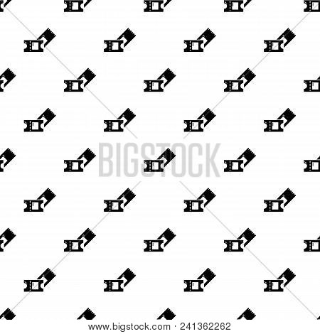 Ice Hockey Ticket Pattern Vector Seamless Repeating For Any Web Design