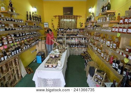 Belgrade, Serbia - May 02, 2018: Woman Serving Customer Inside The Store Of Serbian Traditional Food