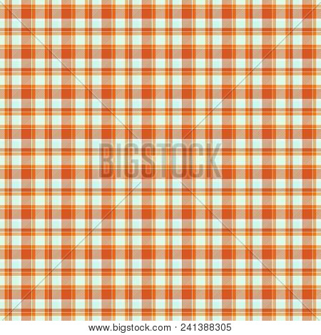 Ochre Beige And White Seamless Tartan Retro Vintage Pattern