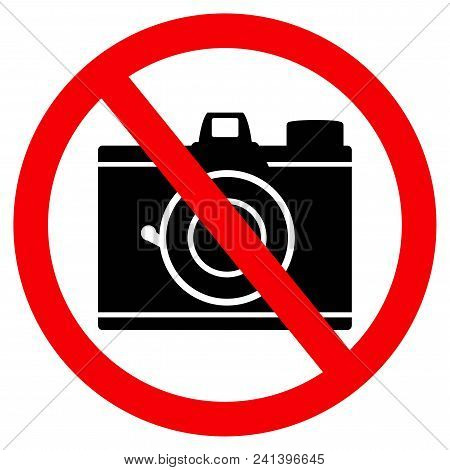 No Camera Sign, Stop Camera Icon, Stop Camera Sign