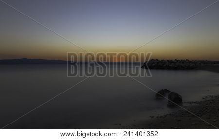 Croatian Sunset In Podgora, Makarska Riviera, Dalmatia, Croatia