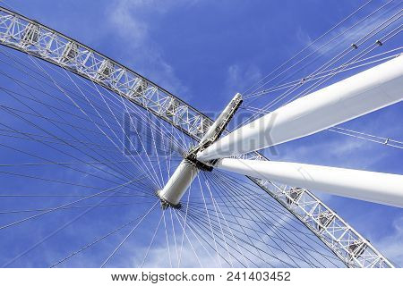London, United Kingdom - May 6: Detail Of London Eye On May 6, 2011 In London, Uk. London Eye Is The