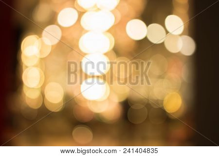 Blurred Purple Glitter Vintage Blinking Christmas Lights Led Bulbs Motion, Close Up Of Big Bokeh Lig