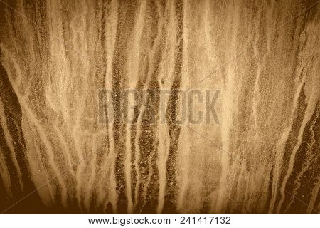 Colour Graded Rust Lines On Metal Surface