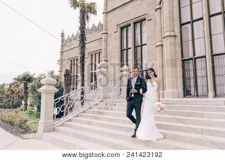 Love Story. Wedding Photo Of Beautiful Tender Couple.