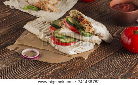Fast Food. Eastern Food. Shish Kebab, Lyulya-kebab, Shaverma, Pita Gyros, Shawarma. Street Food. Sha