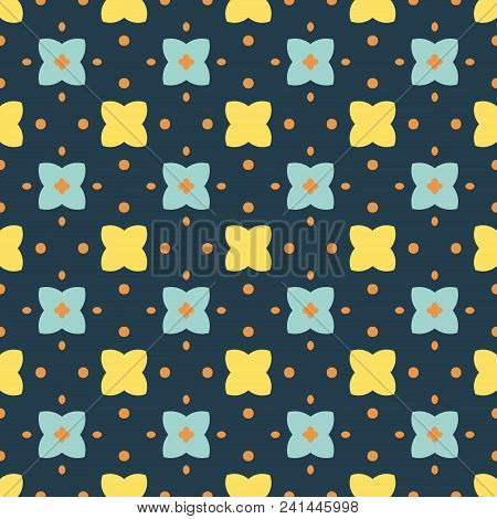Geometric Seamless Pattern With Lines, Stripes And Dots, Circles. Modern, Minimalist Background For 