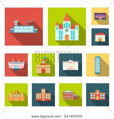 Building Repair Flat Icons In Set Collection For Design.building Material And Tools Vector Symbol St