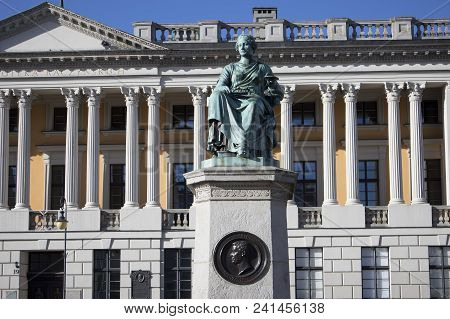 Raczynski Library In Poznan, Poland. This Monument Is Located Opposite The National Museum