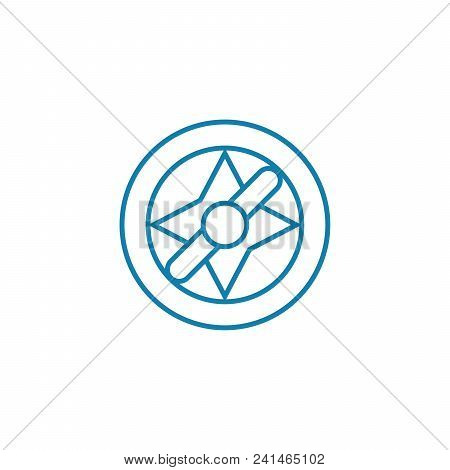 Determination Of Direction Line Icon, Vector Illustration. Determination Of Direction Linear Concept