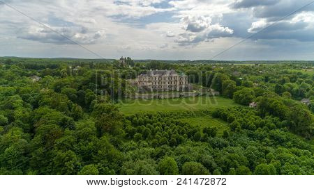 Pidhirtsi Castle. View Of The Castle From The Height Of Bird Flight.