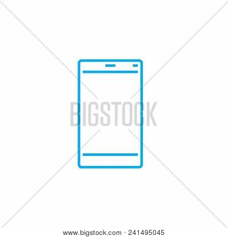 Tablet Flagship Line Icon, Vector Illustration. Tablet Flagship Linear Concept Sign.
