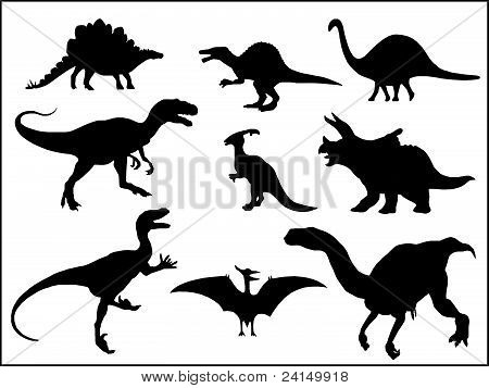 Dinosaurus siluetleri
