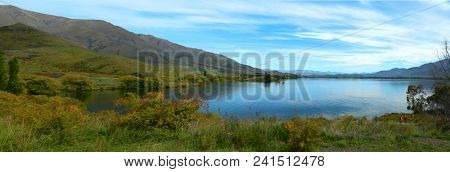 Beautiful Landscape of Lake Aviemore taken on southern island in New Zealand