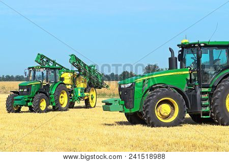 John Deere Tractor And Trailed Sprayer