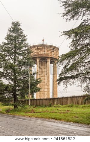 A Concrete Water Reservoir Tower In Howick In The Kwazulu-natal Midlands Meander Of South Africa