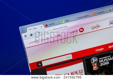 Ryazan, Russia - May 20, 2018: Homepage Of Videoyoum7 Website On The Display Of Pc, Url - Videoyoum7