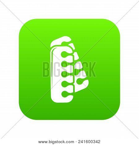 Nail Foot Tool Separator Icon Green Vector Isolated On White Background