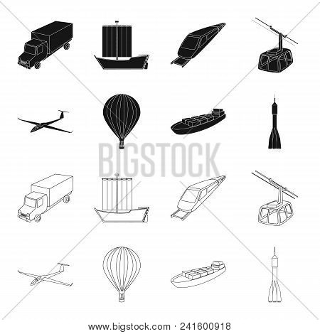 A Drone, A Glider, A Balloon, A Transportation Barge, A Space Rocket Transport Modes. Transport Set 