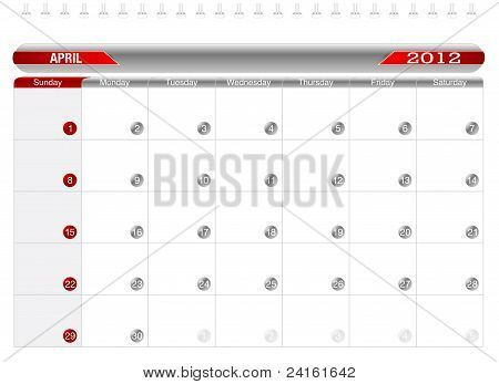 Planning Calendar -April2012
