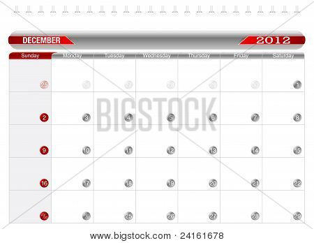 Planning Calendar -December2012