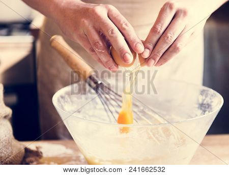 Cake batter food photography receipe idea