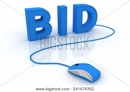 Bid Concept. Conceptual Image. 3d Image Renderer
