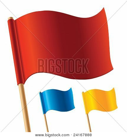 Vektorové barevné vlajky