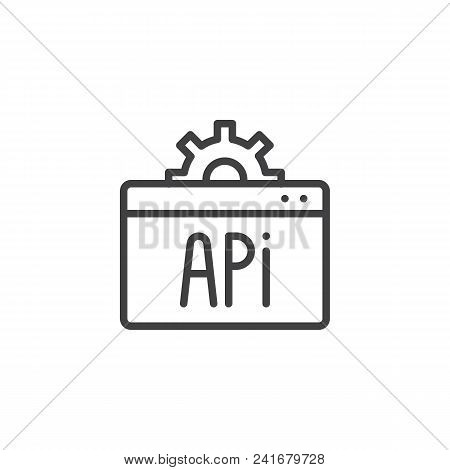 Web Api Outline Icon. Linear Style Sign For Mobile Concept And Web Design. Application Programming I