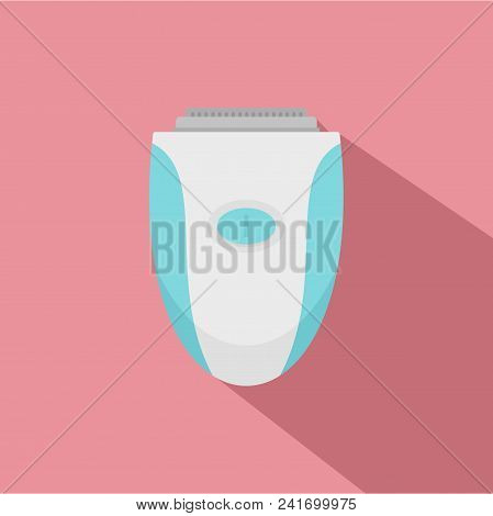 Woman Electric Razor Icon. Flat Illustration Of Woman Electric Razor Vector Icon For Web Design