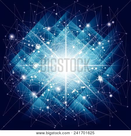 Abstract Technology Background,image Uses Layer Overlay Effects