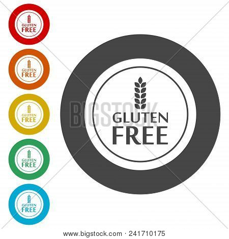 Gluten Free Sign Icon, Simple Icons Set
