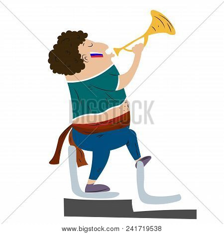 Bright And Cheerful Football Fan With Football Attributes