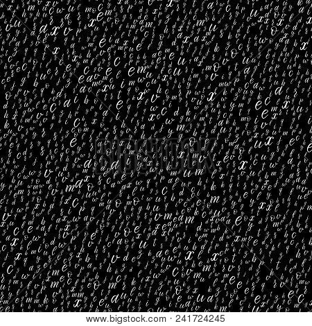 Vector Seamless Pattern With Painted Letters Of The Alphabet.can Be Used For Textile, Wallpaper And 