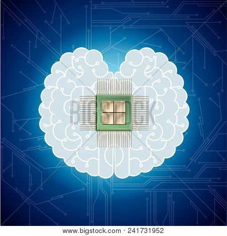 Big Creative Design Concept, Computer Network.computer Cpu.
