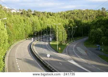 Autostrada In una zona della foresta