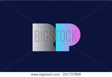 Initial Alphabet Letter Rp R P Logo Combination In Pink Blue And Grey Colors Suitable For Business A
